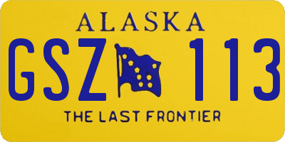 AK license plate GSZ113