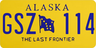 AK license plate GSZ114