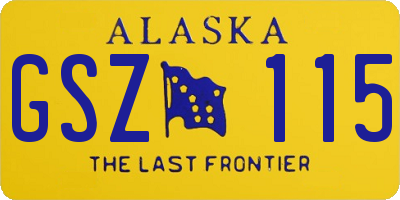 AK license plate GSZ115