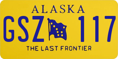 AK license plate GSZ117