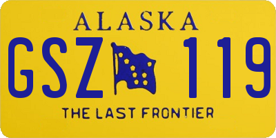 AK license plate GSZ119