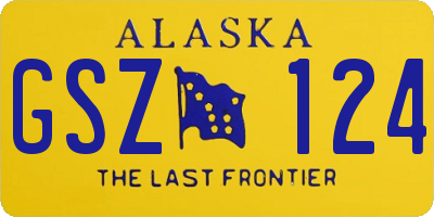 AK license plate GSZ124