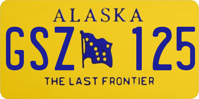 AK license plate GSZ125