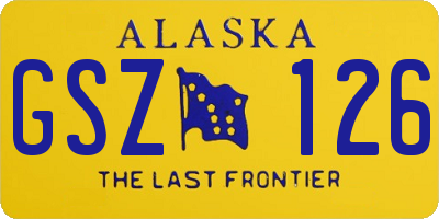 AK license plate GSZ126