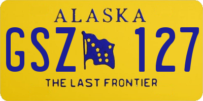 AK license plate GSZ127