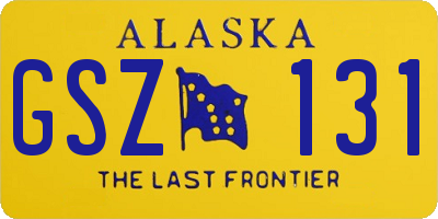 AK license plate GSZ131