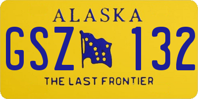 AK license plate GSZ132