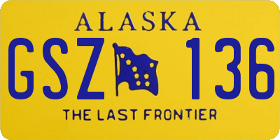AK license plate GSZ136