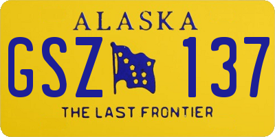 AK license plate GSZ137