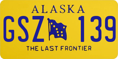 AK license plate GSZ139