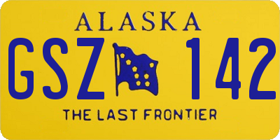 AK license plate GSZ142
