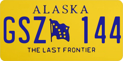 AK license plate GSZ144