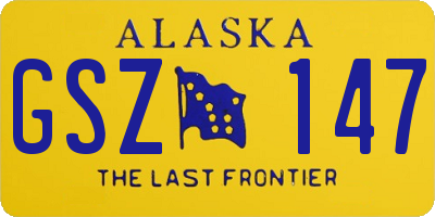 AK license plate GSZ147