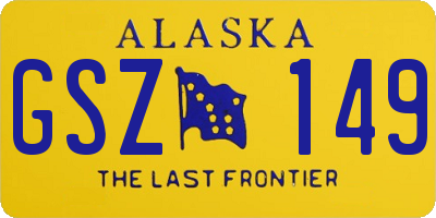 AK license plate GSZ149