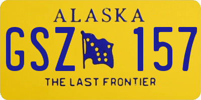 AK license plate GSZ157