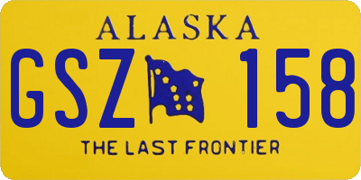 AK license plate GSZ158