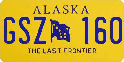 AK license plate GSZ160