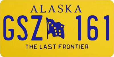 AK license plate GSZ161