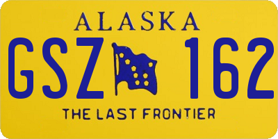 AK license plate GSZ162