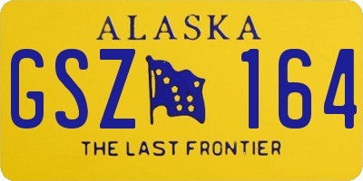 AK license plate GSZ164