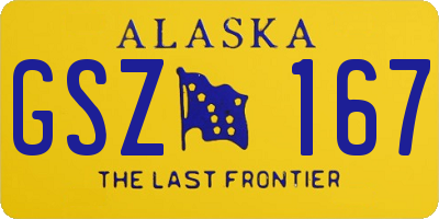 AK license plate GSZ167