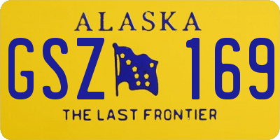 AK license plate GSZ169