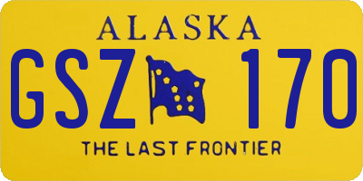 AK license plate GSZ170