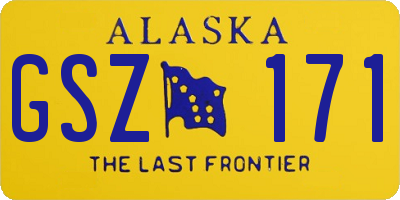 AK license plate GSZ171