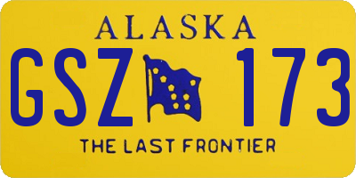 AK license plate GSZ173