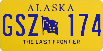 AK license plate GSZ174