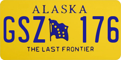 AK license plate GSZ176