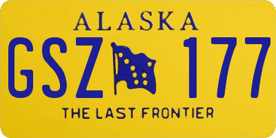 AK license plate GSZ177