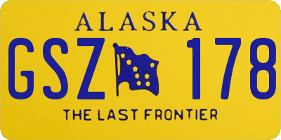 AK license plate GSZ178