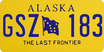 AK license plate GSZ183