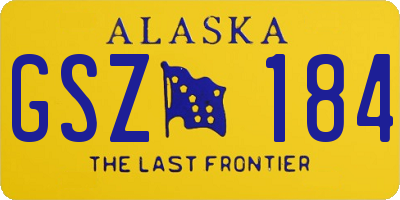 AK license plate GSZ184