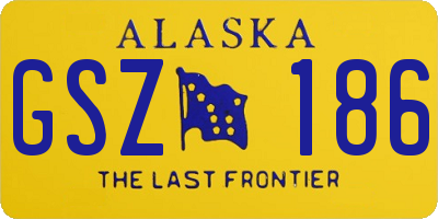 AK license plate GSZ186