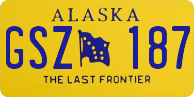 AK license plate GSZ187