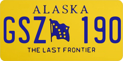 AK license plate GSZ190
