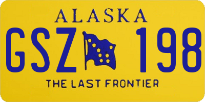 AK license plate GSZ198