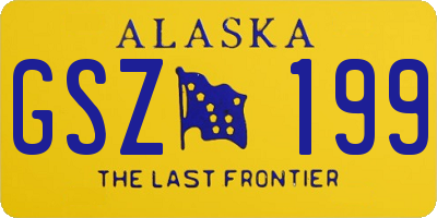 AK license plate GSZ199