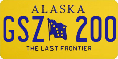 AK license plate GSZ200