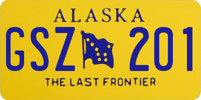 AK license plate GSZ201