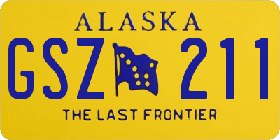 AK license plate GSZ211