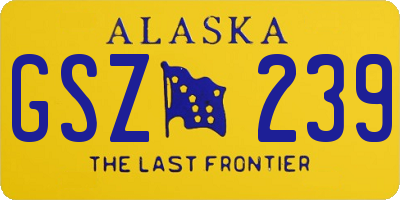AK license plate GSZ239