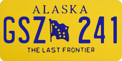 AK license plate GSZ241