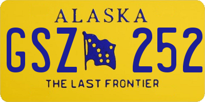 AK license plate GSZ252