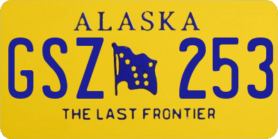 AK license plate GSZ253
