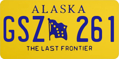 AK license plate GSZ261