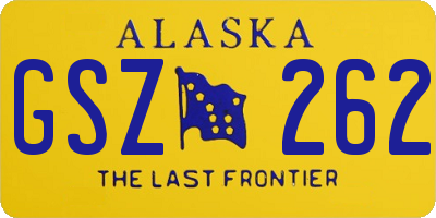 AK license plate GSZ262