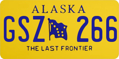 AK license plate GSZ266